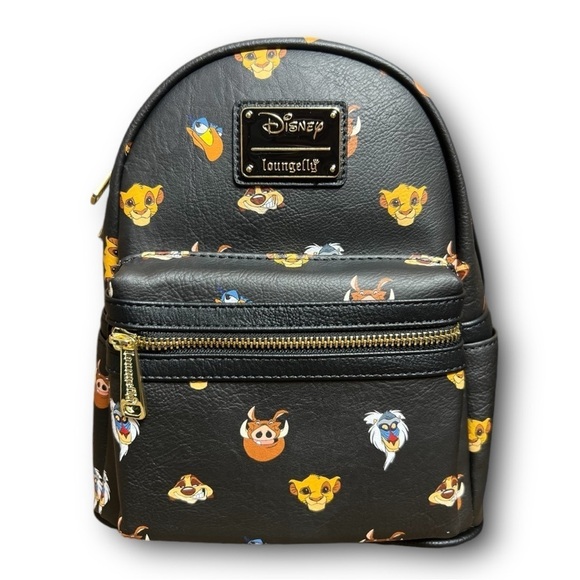 NWT LOUNGEFLY‎ DISNEY The Lion King Cartoon Character Print Mini Backpack main image 3